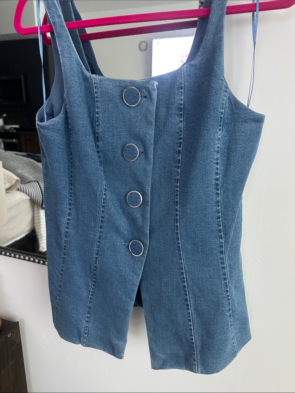 Jason Wu Blue Denim Button-Front Camisole